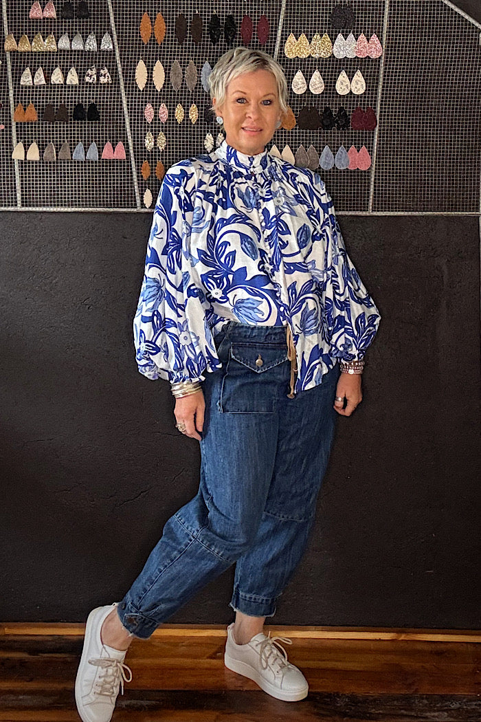 LAURIE BLOUSE - BLUE