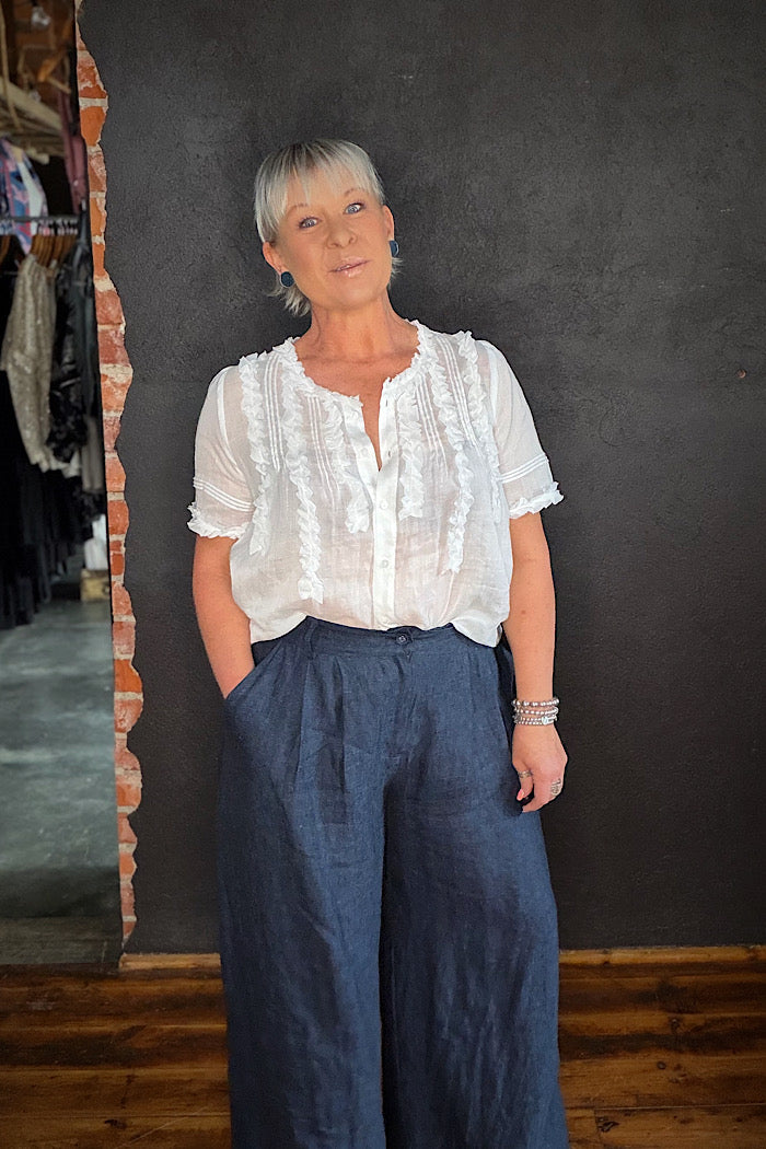 FRILL OF IT BLOUSE - WHITE