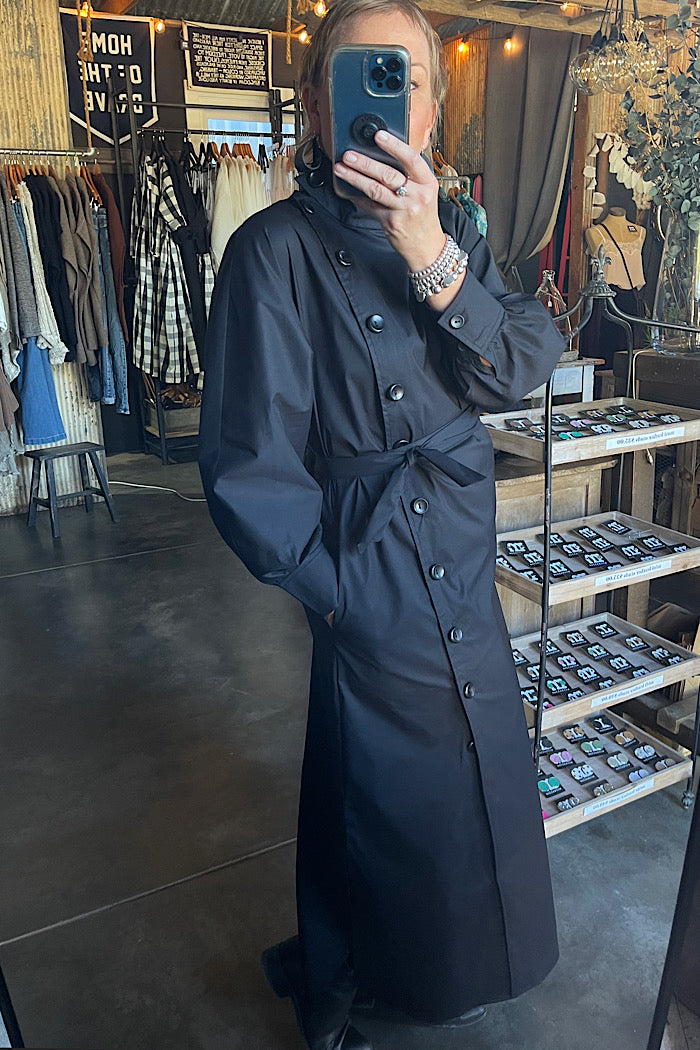 TRENCH DRESS - BLACK