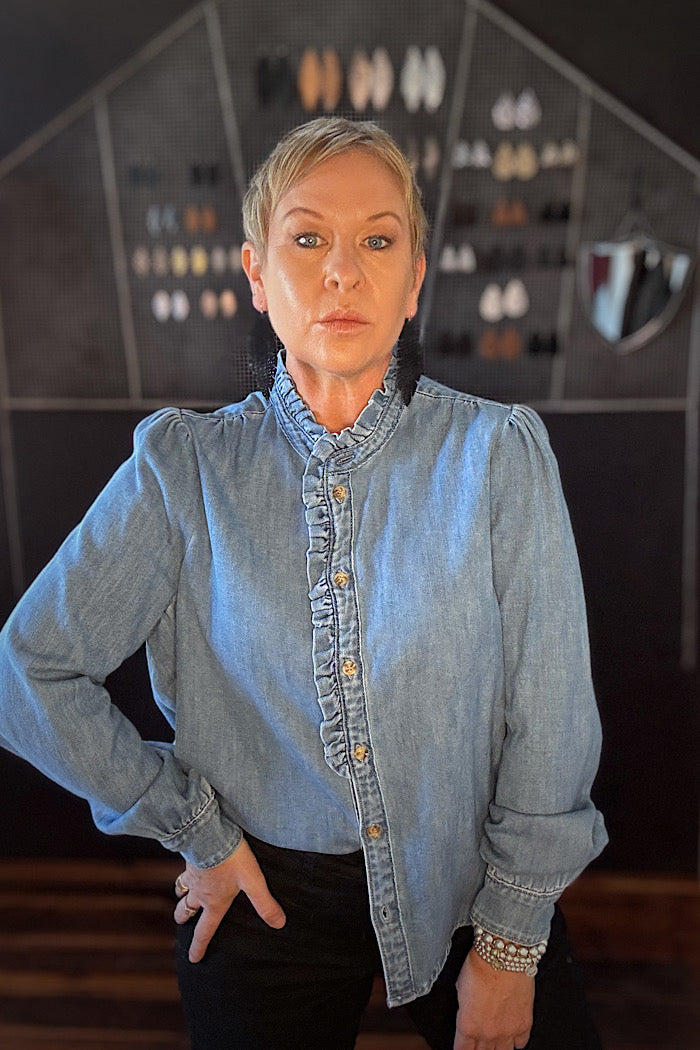 KIREINA YOLANDA SHIRT - HERMOSA BLUE