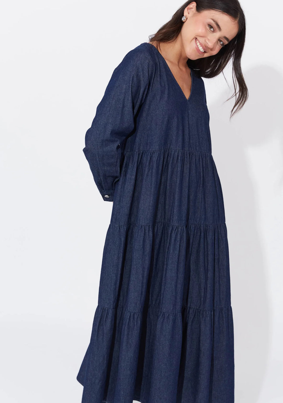AUSTIN DENIM MAXI DRESS - INDIGO