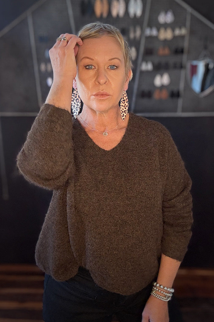 SWEATER HALF SWEATER - GROUND COFFEE