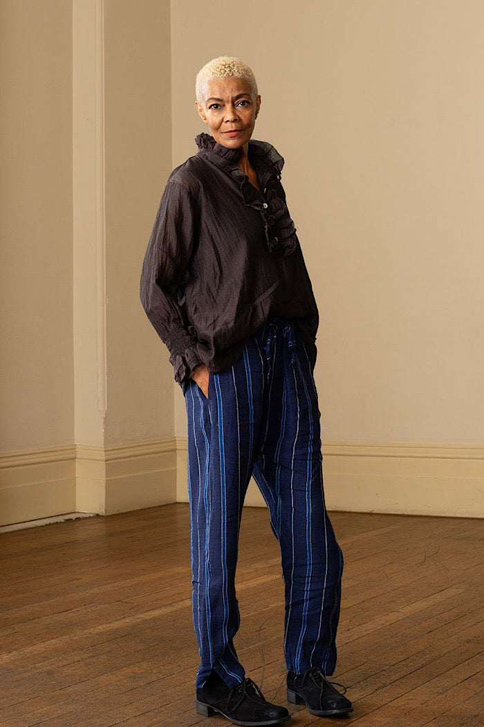 ODILE COTTON SILK BLOUSE - BLACK