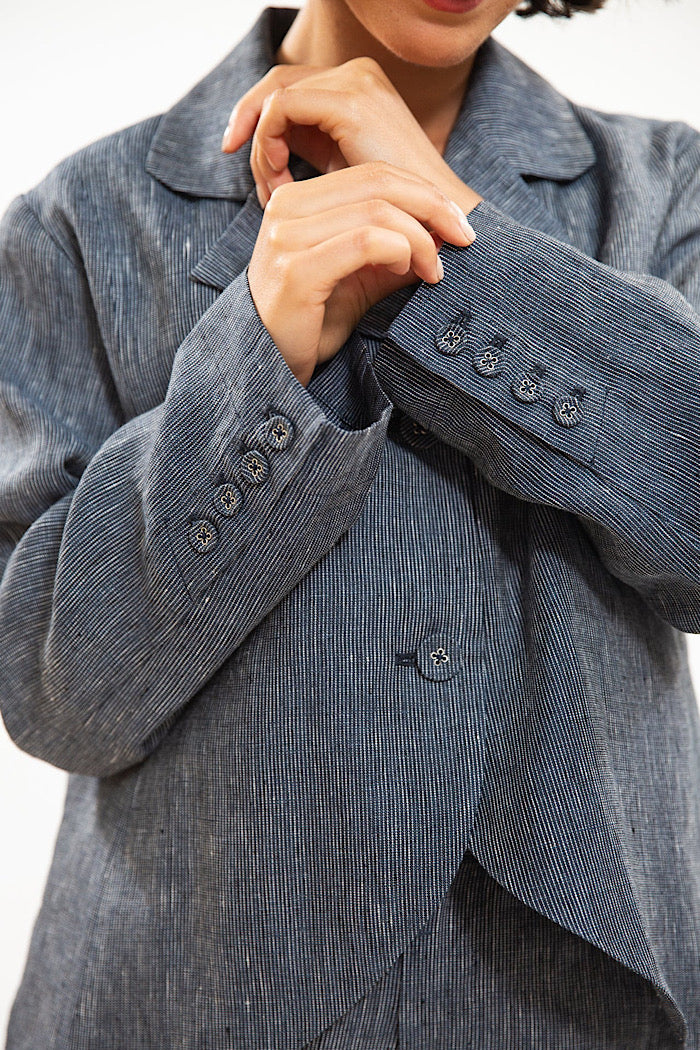 CONRAN BLAZER - NAVY PINSTRIPE