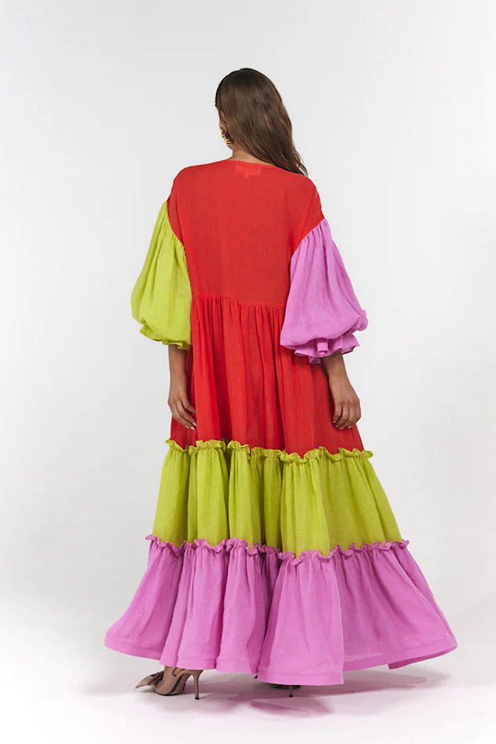 LA BOHEME GIRLS LEILANI MAXI DRESS CANDY STRIPE - PRE ORDER