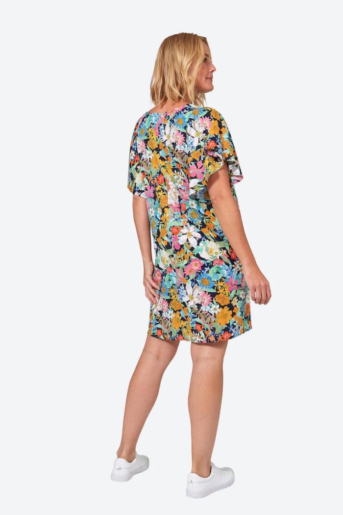 VERVE DRESS - NAVY FLOURISH