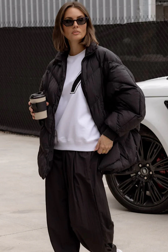 BONO PUFFER JACKET - BLACK