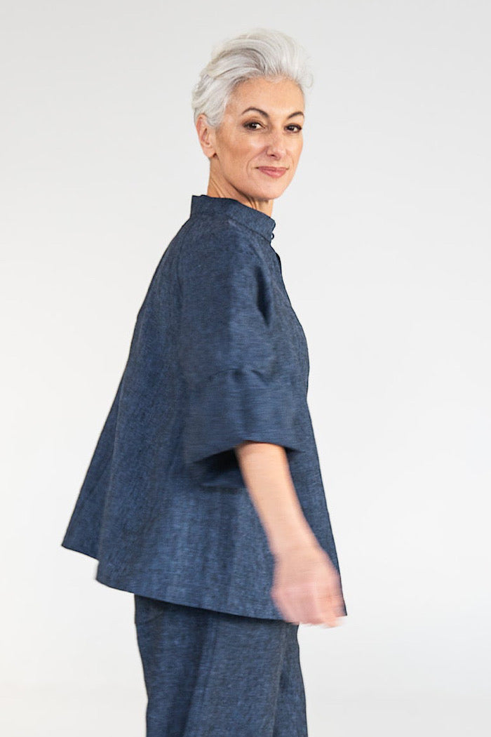 LEONIE TOP - NAVY