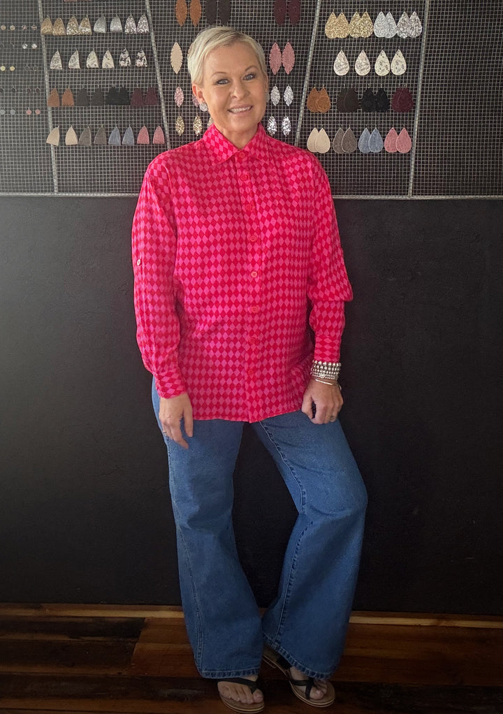 CASABLANCA SHIRT - CHILLI/PINK