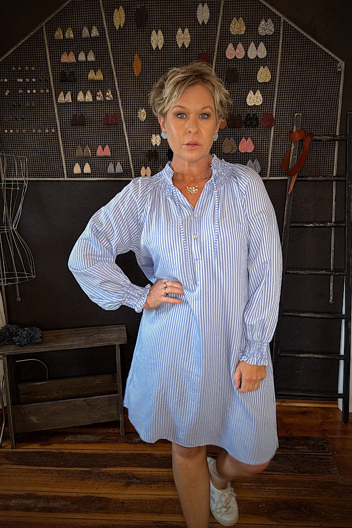 JUST CHILLIN’ DRESS - ICE BLUE