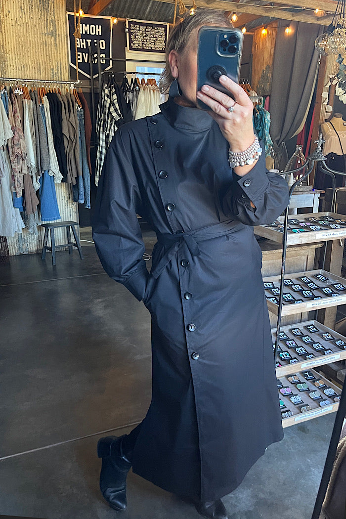 TRENCH DRESS - BLACK