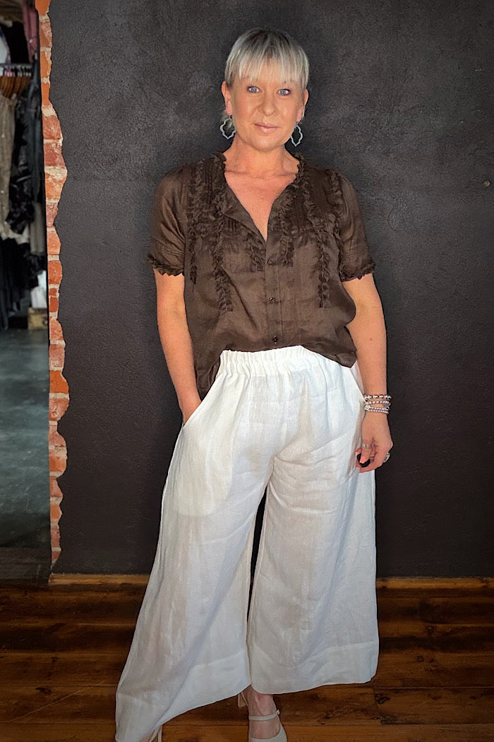 EVA’S SUNDAY OLIVER PANTS - WHITE