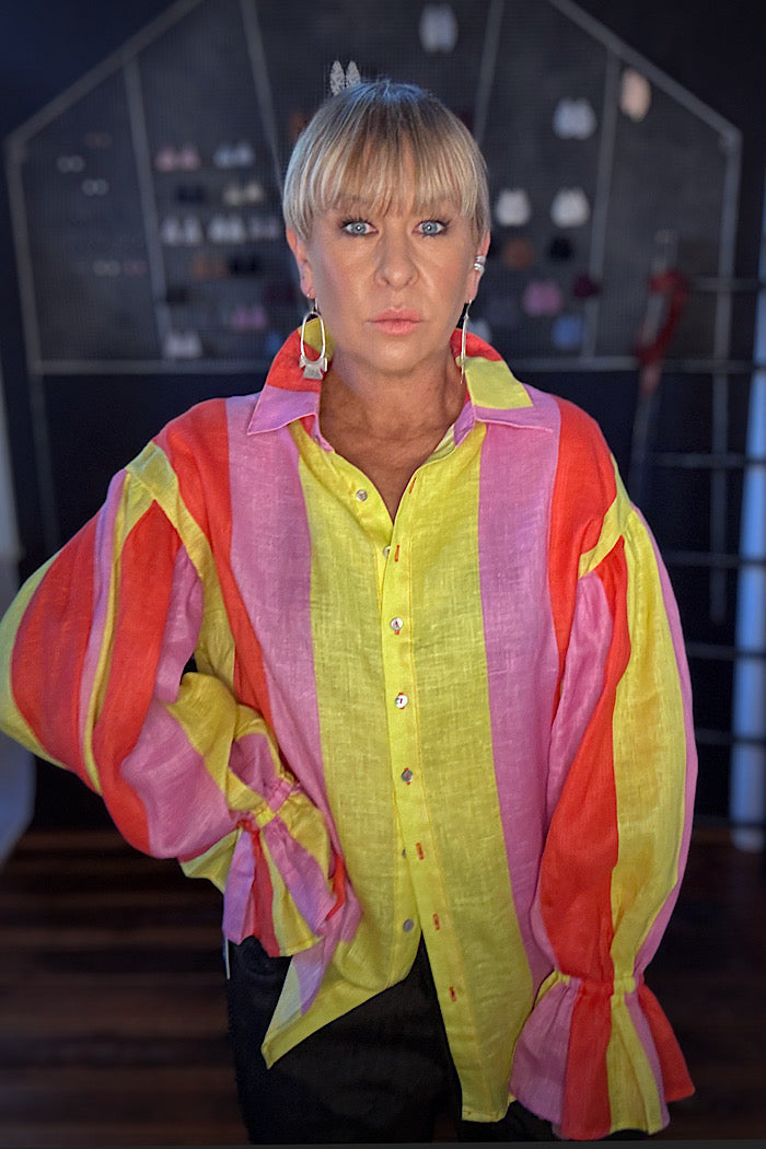 LA BOHEME GIRLS LEILANI SHIRT CANDY STRIPE