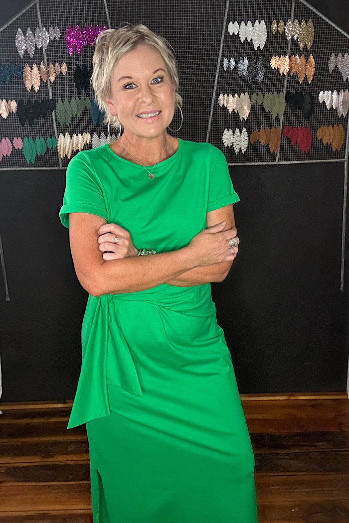 VERANO TIE DRESS - EMERALD