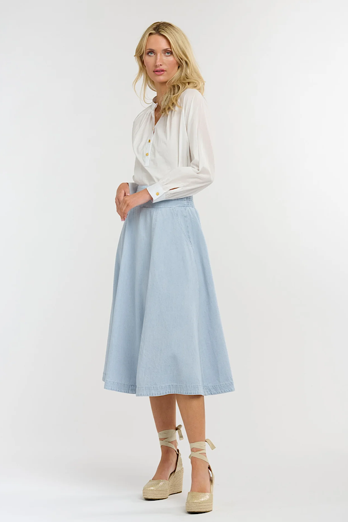 365 DAYS DAKOTA DENIM SKIRT - LIGHT WASH