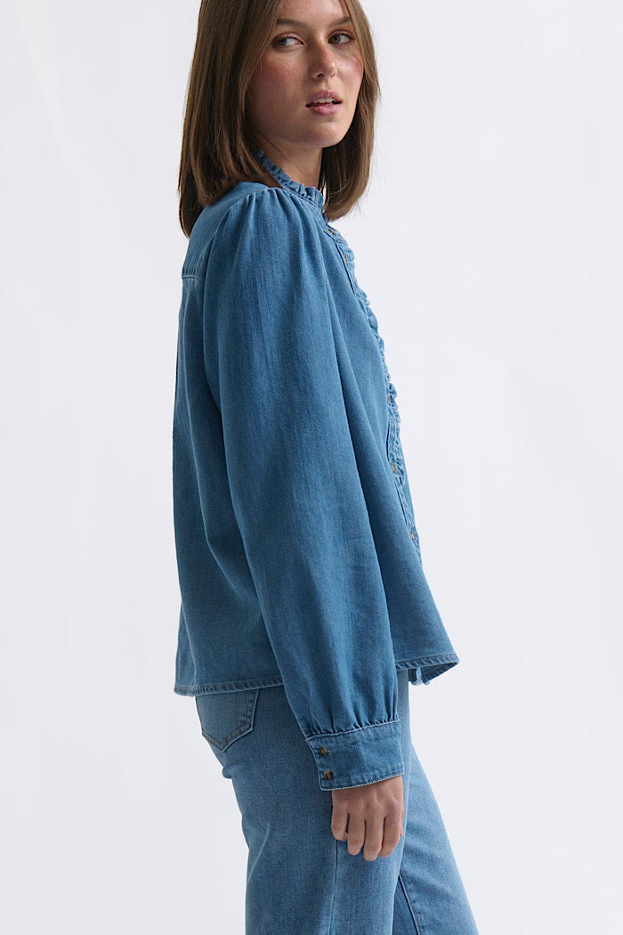 KIREINA YOLANDA SHIRT - HERMOSA BLUE