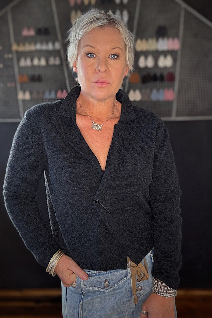 BINX CARDIGAN - SOFT BLACK