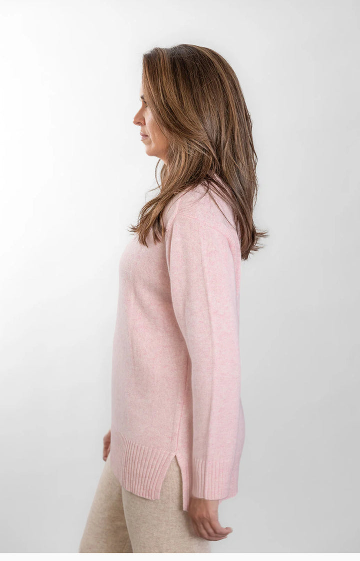 BOW & ARROW - MERINO WOOL & CASHMERE POLO NECK - BABY PINK