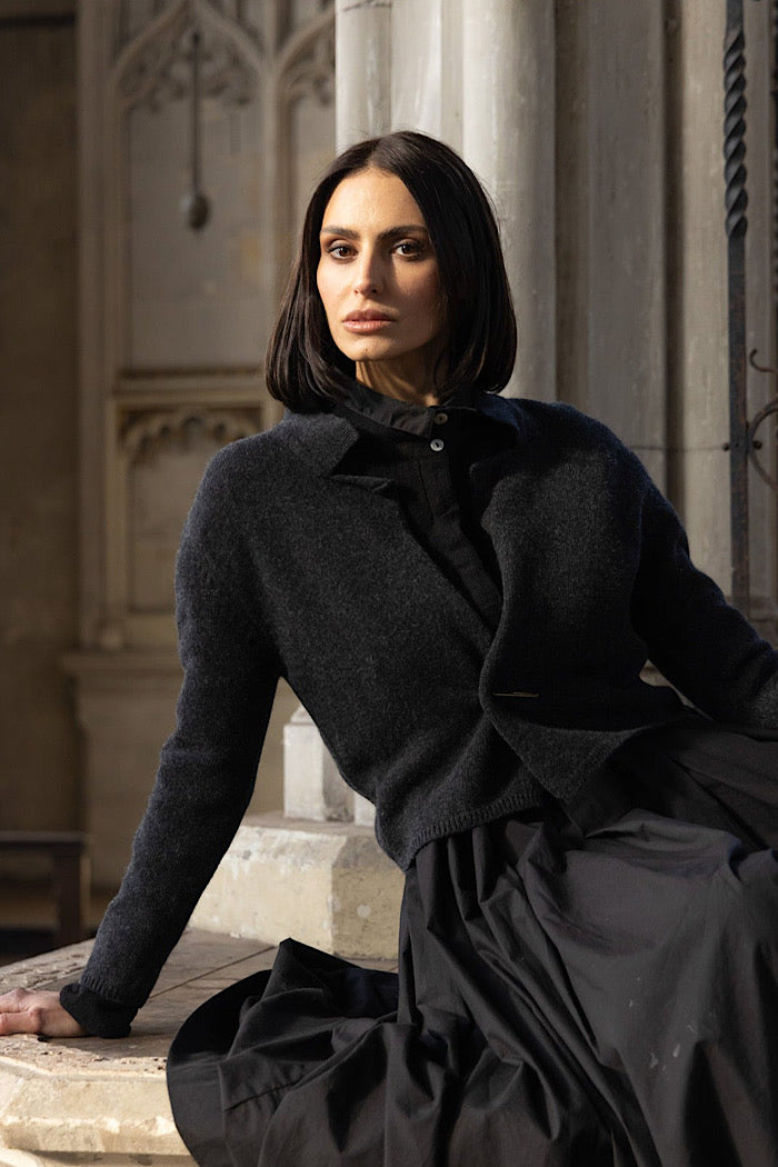 BINX CARDIGAN - SOFT BLACK