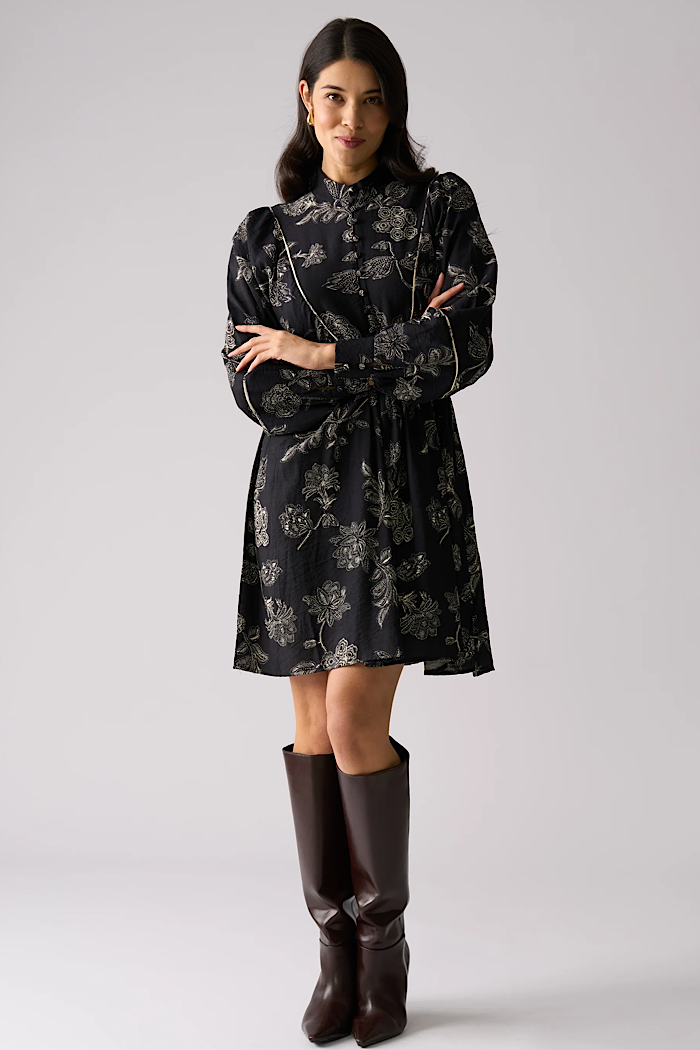 THREAD TALES DRESS - BLACK FOLKLORE