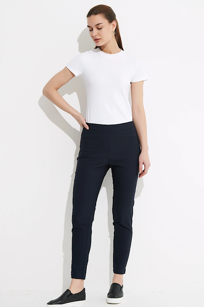 TIRELLI STRAIGHT CROP PANT - HIGH ANKLE - NAVY