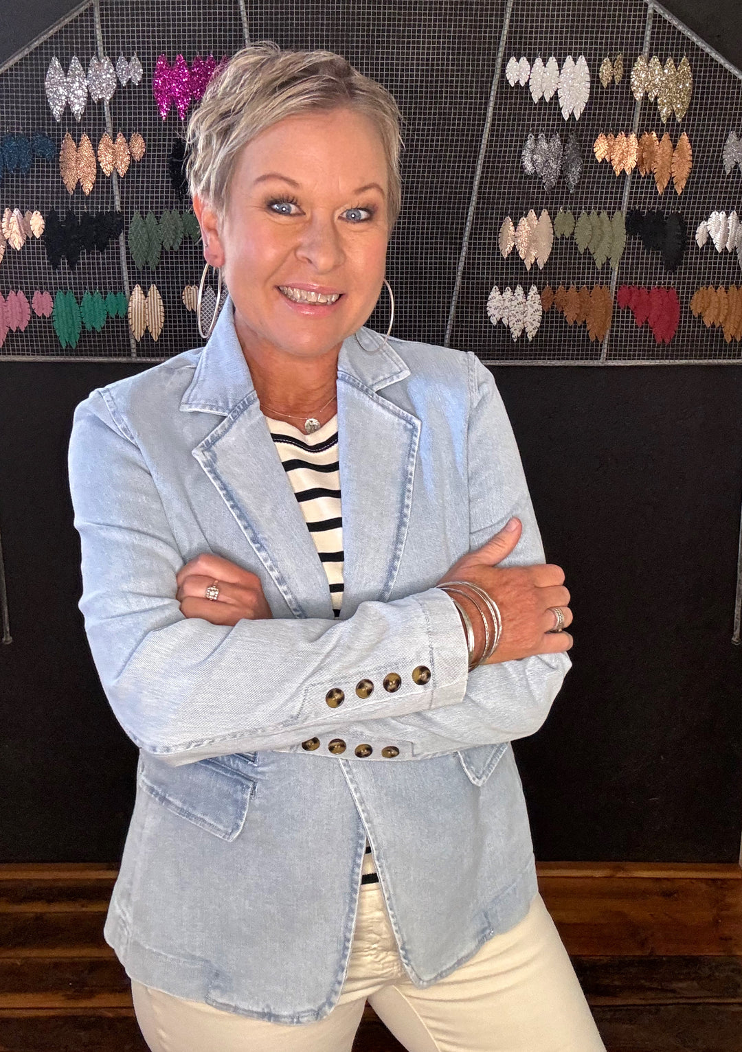 365 DAYS DENIM BLAZER - ICE BLUE