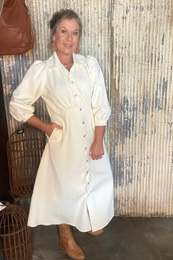 URBAN MAXI DRESS - CREME