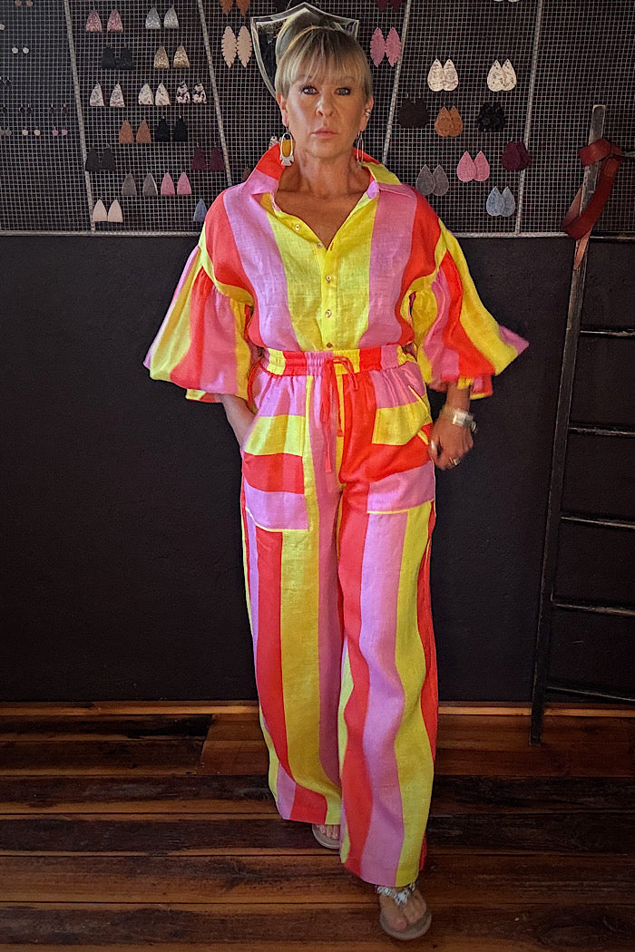 LA BOHEME GIRLS JUNO PANTS CANDY STRIPE