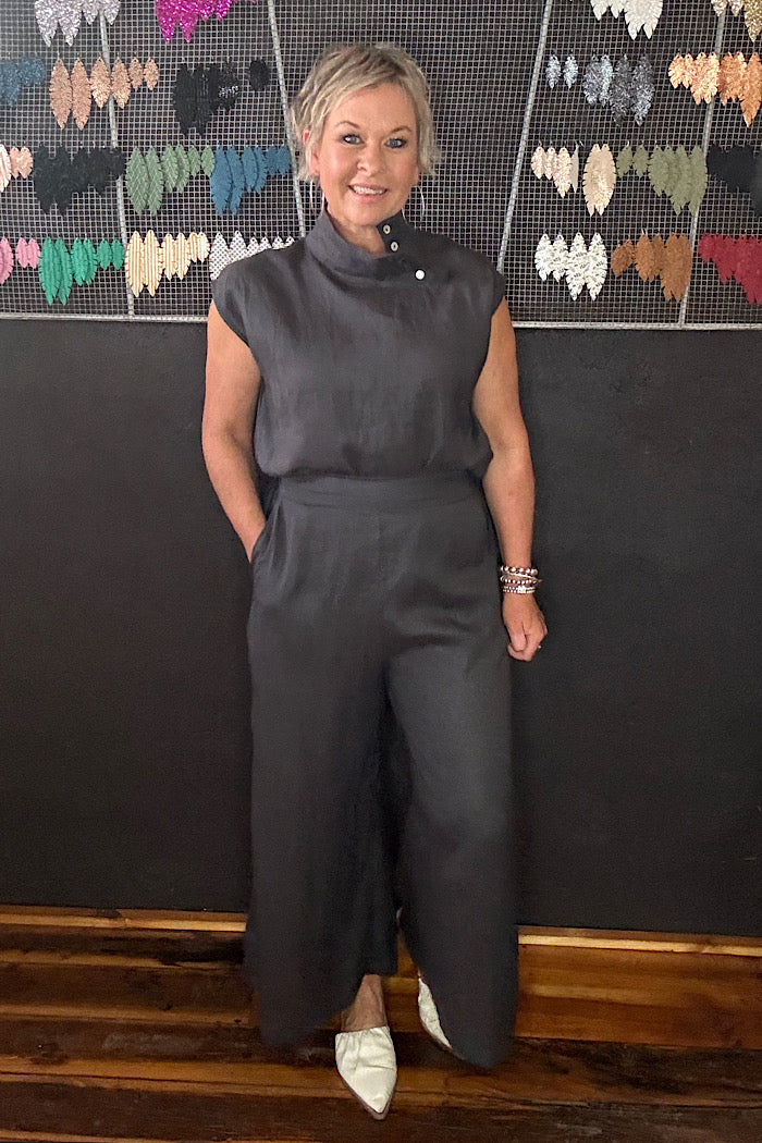 HALCYON CROP PANT - OYSTER