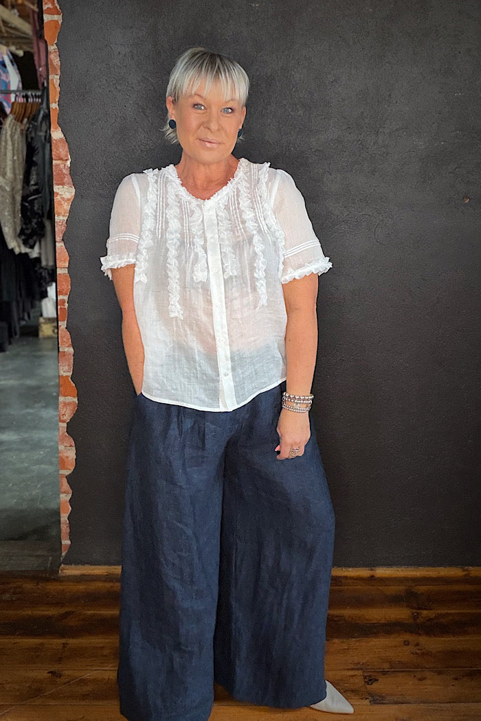 FRILL OF IT BLOUSE - WHITE