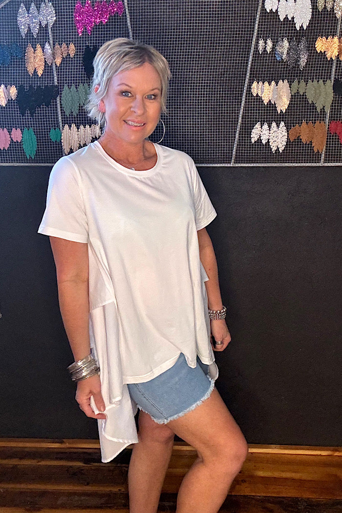 TIRELLI TIER BACK COMBI TEE - WHITE