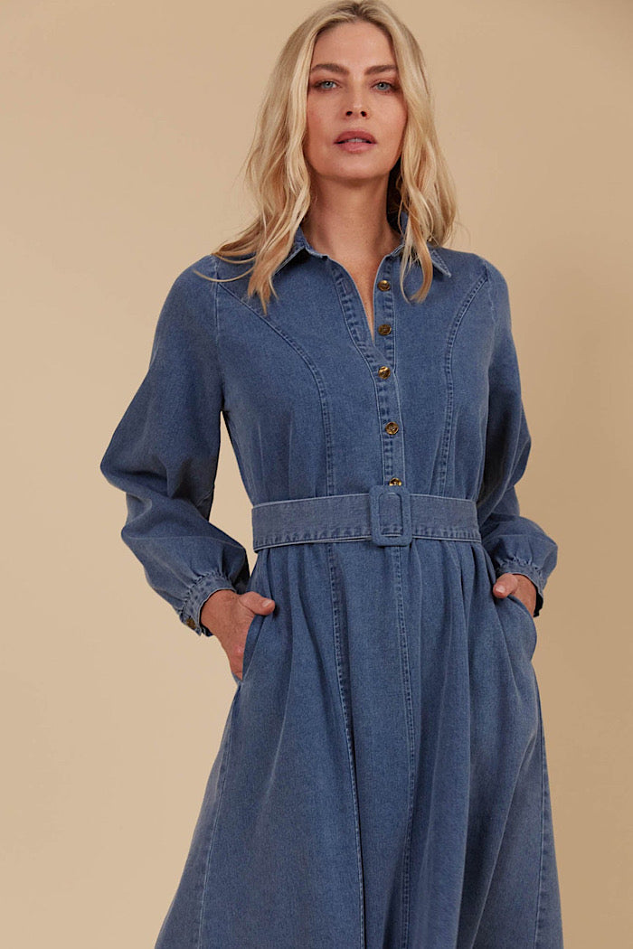 FREYA DRESS - DENIM