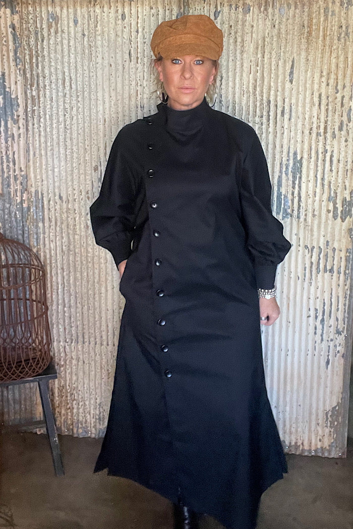 TRENCH DRESS - BLACK