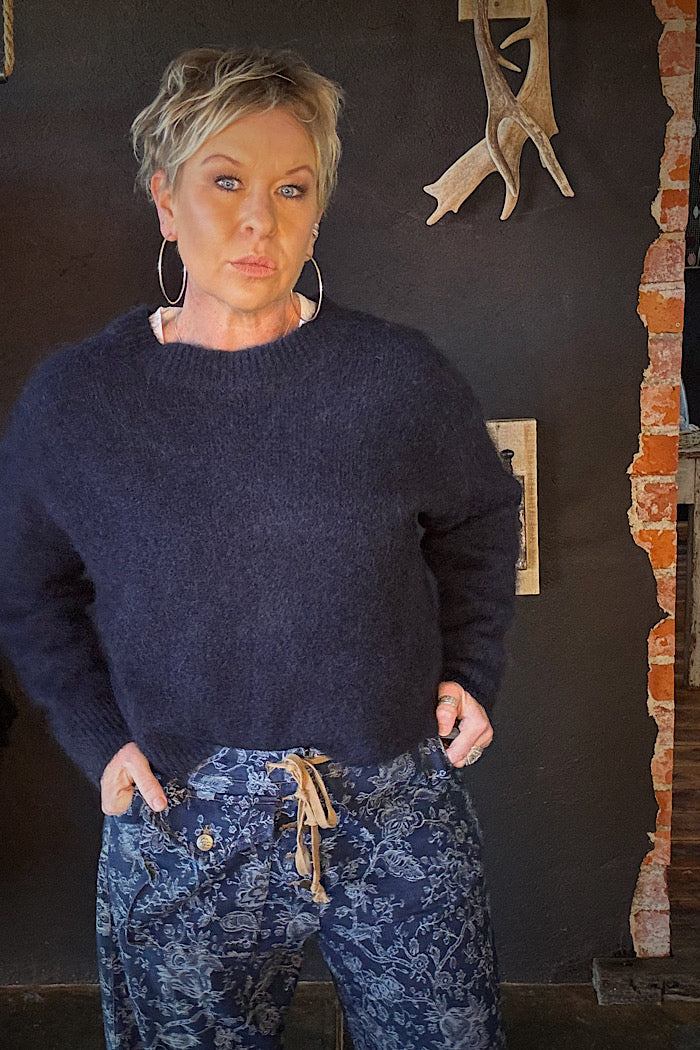 M.A. DAINTY TRUCKER JEANS - FLORAL