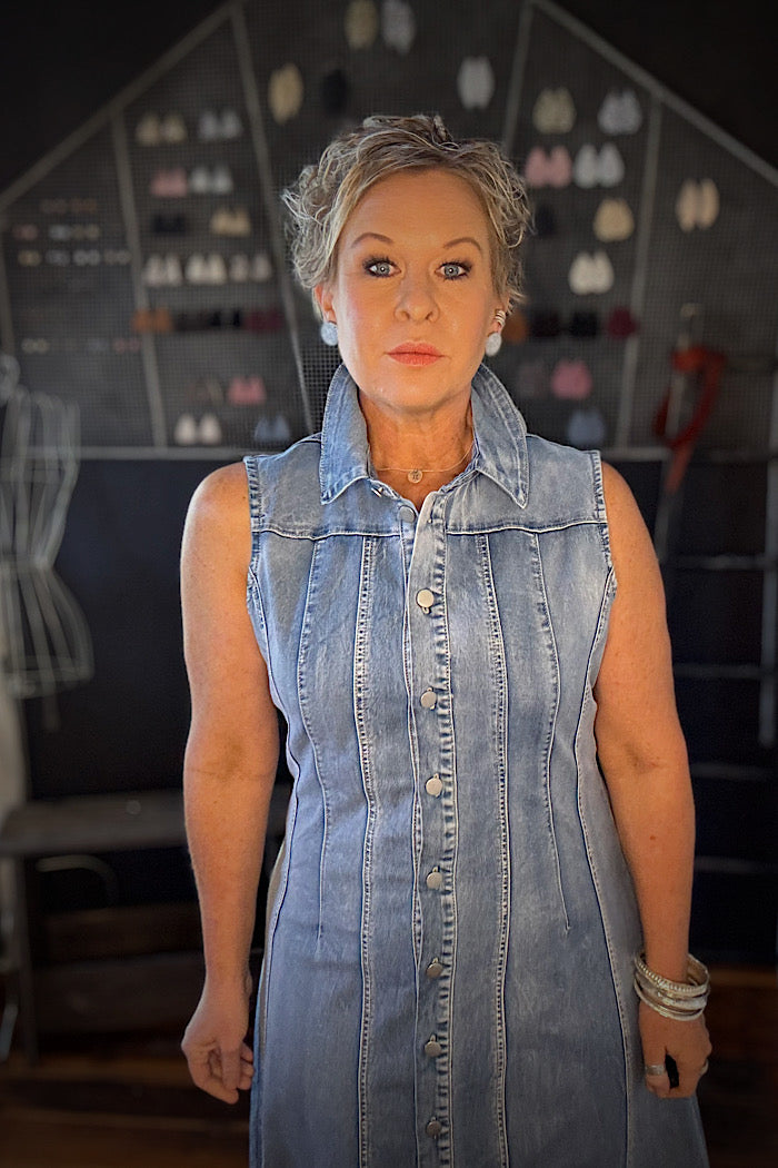 JEAN-ERATION DENIM DRESS - BLUE WASH
