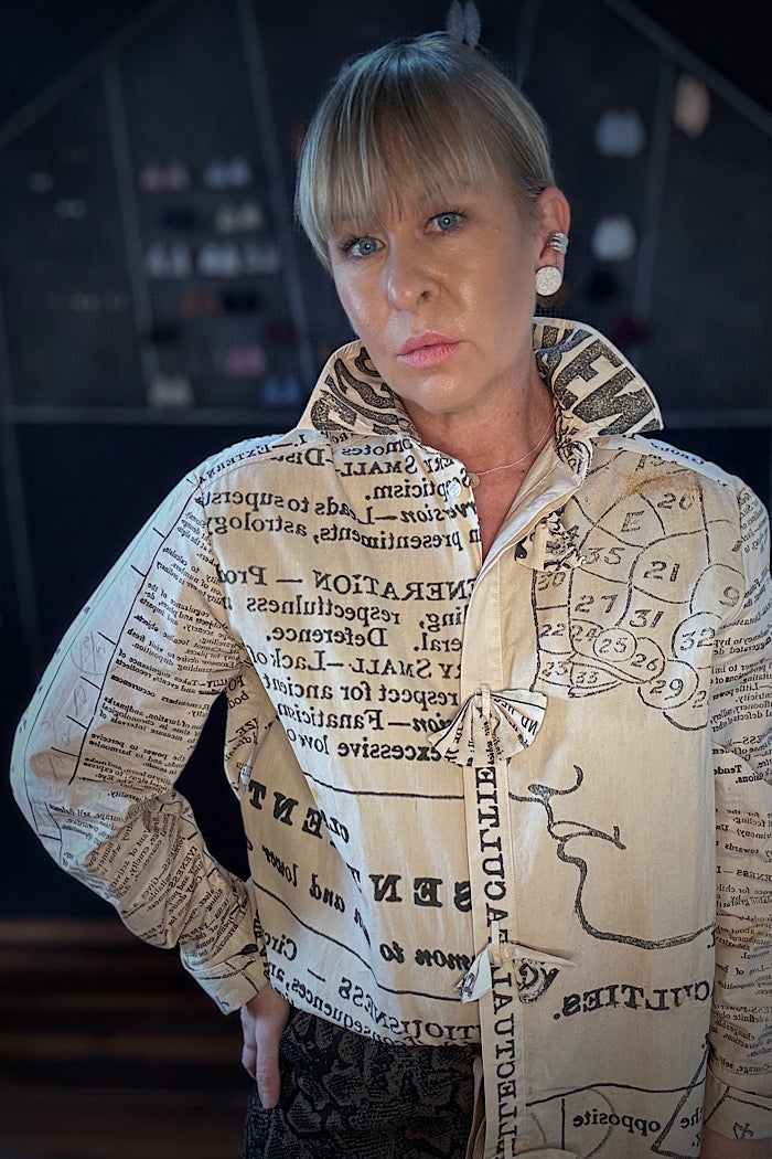 CIRCULAR BY M.A. DAINTY NOTEBOOK SHIRT - PHRENOLOGY