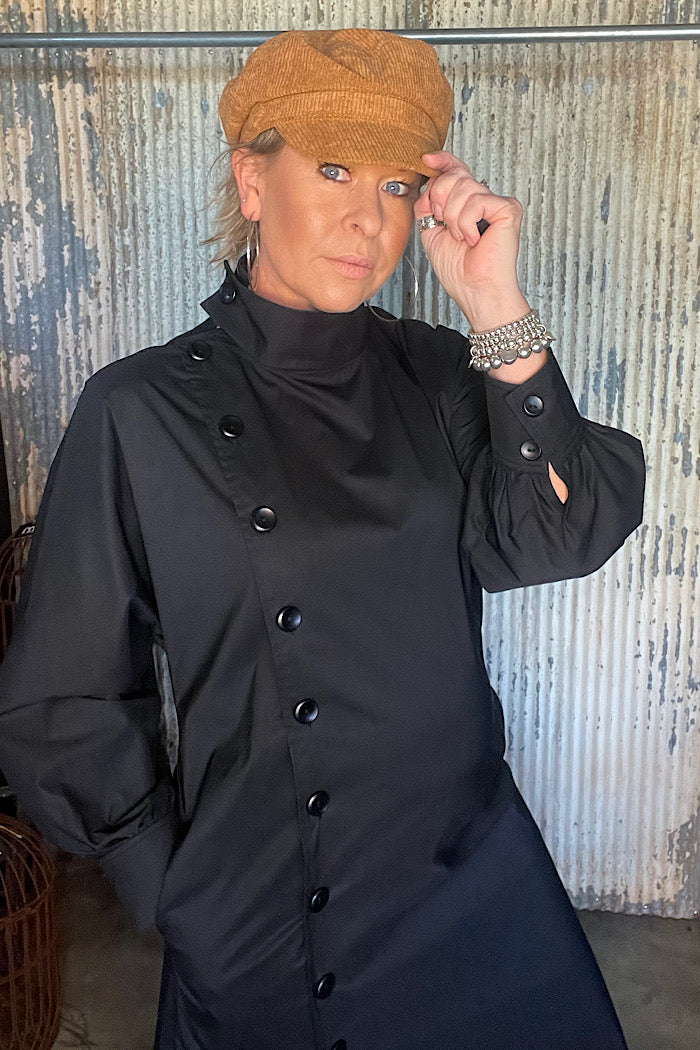 TRENCH DRESS - BLACK