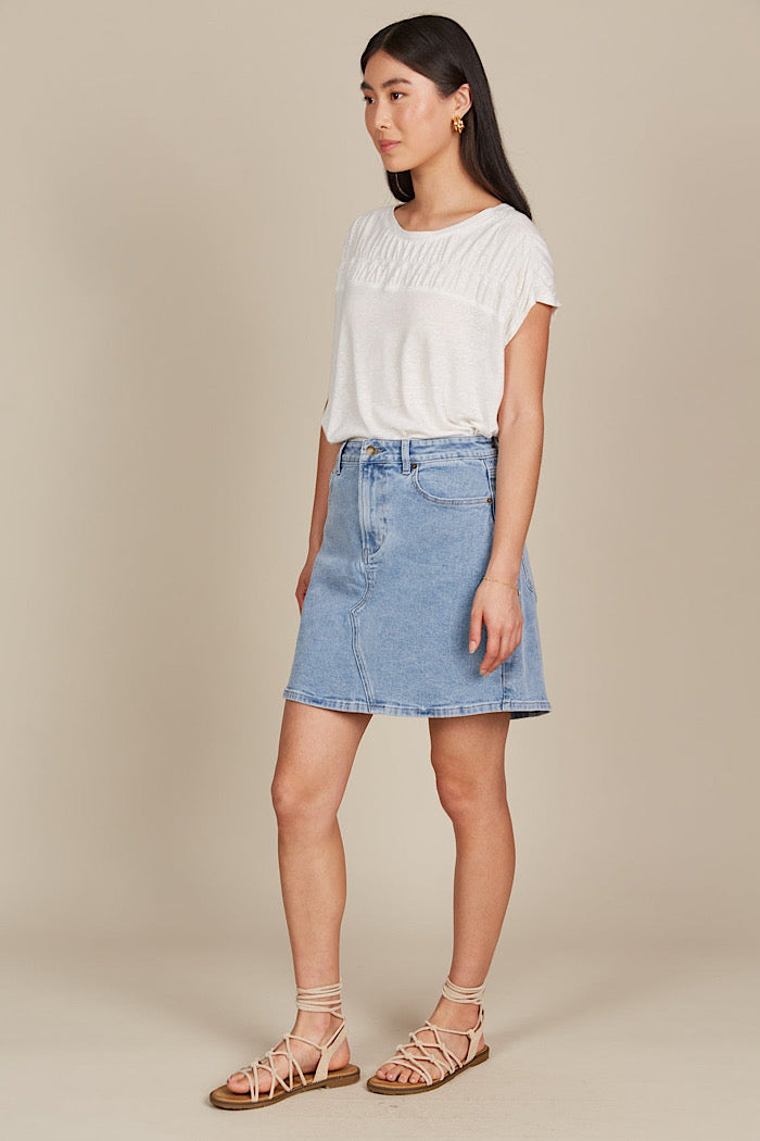 MARGOT DENIM SKIRT - STELLAR