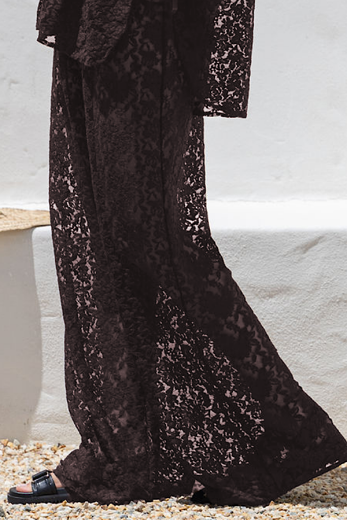 COCO LACE PANT - CHOCOLATE