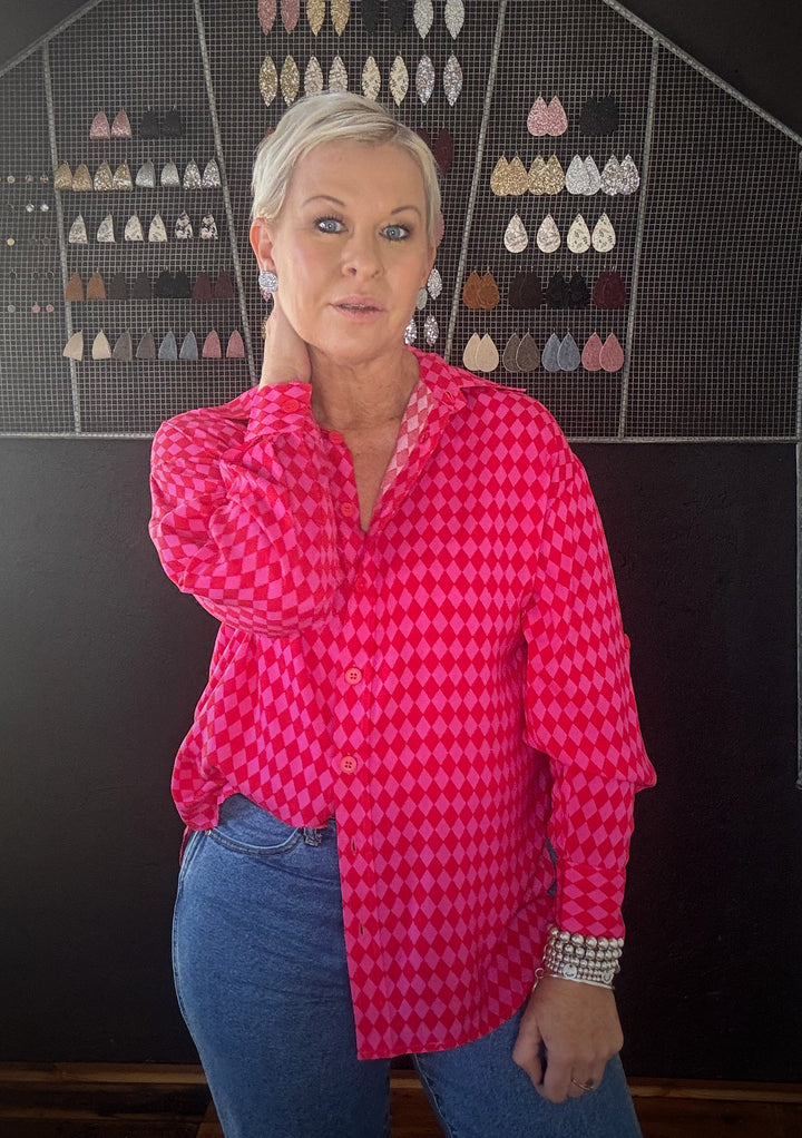 CASABLANCA SHIRT - CHILLI/PINK