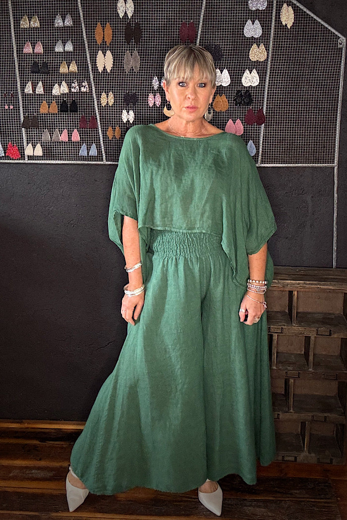 TUSCAN TOP - FOREST GREEN