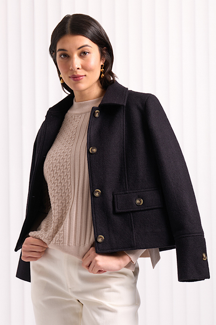 SEW HAPPY COAT - FUTURE DUSK (NAVY)
