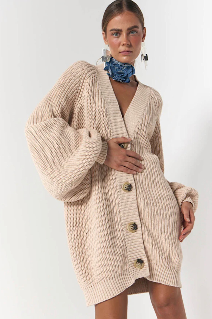 LA BOHEME GIRLS ELSIE CARDI - STONE