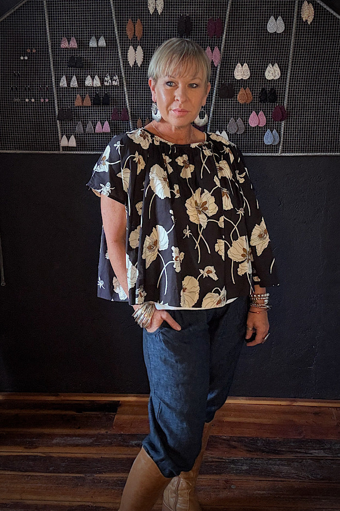 POPPY TOP - FRAGILE BLOOM LIBERTY