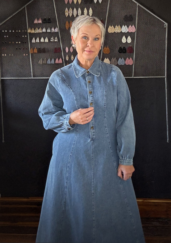 FREYA DRESS - DENIM