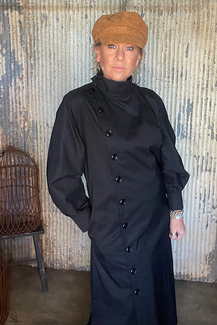 TRENCH DRESS - BLACK