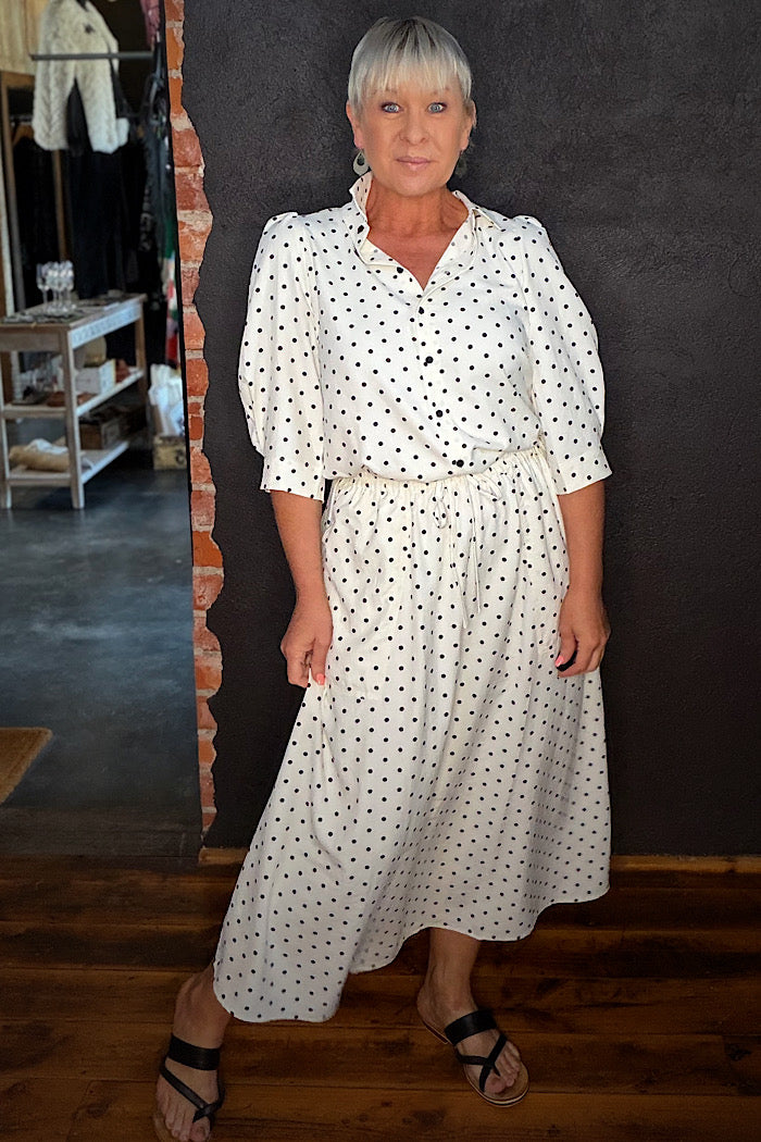 LOLLY’S LAUNDRY AKANE MAXI SKIRT - DOT PRINT