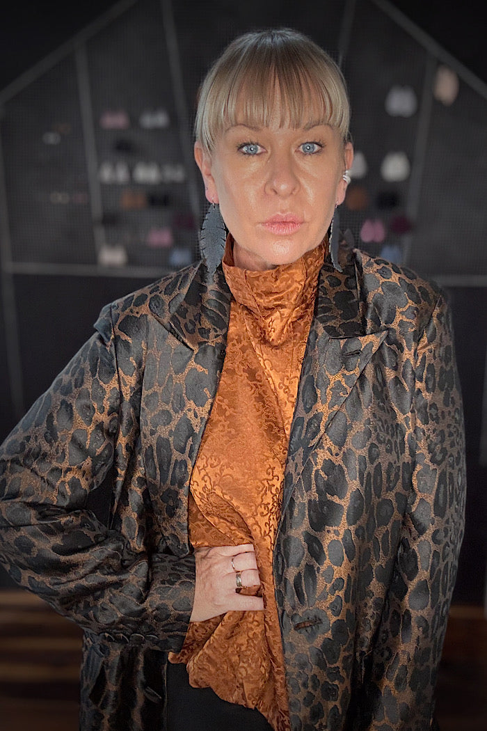 M.A. DAINTY BELLHOP JACKET - LEOPARD