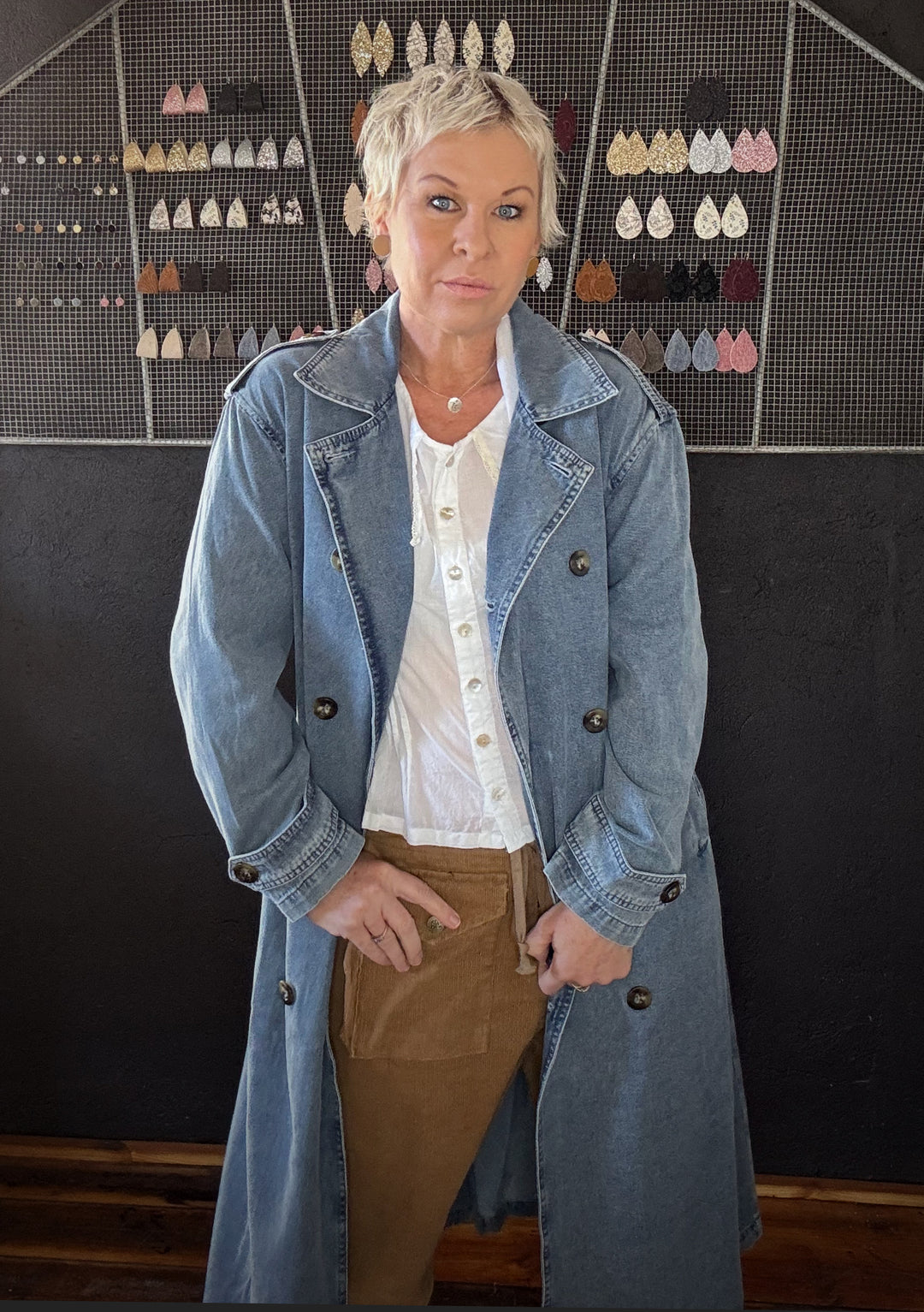 FREYA TRENCH COAT - DENIM
