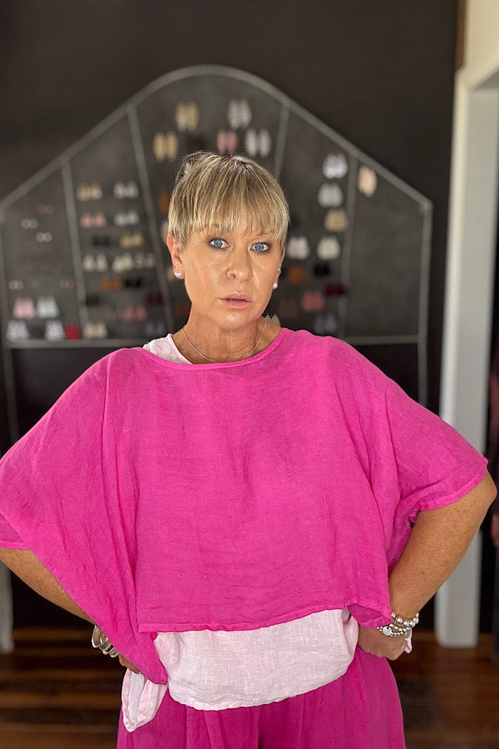 TUSCAN TOP - FUSCHIA